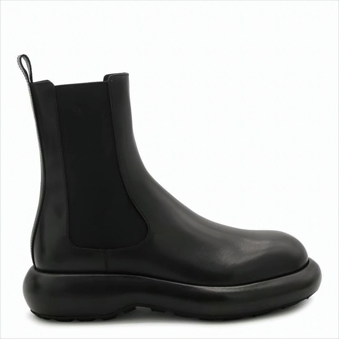Jil Sander Black Cowhide Leather Boots With Sole