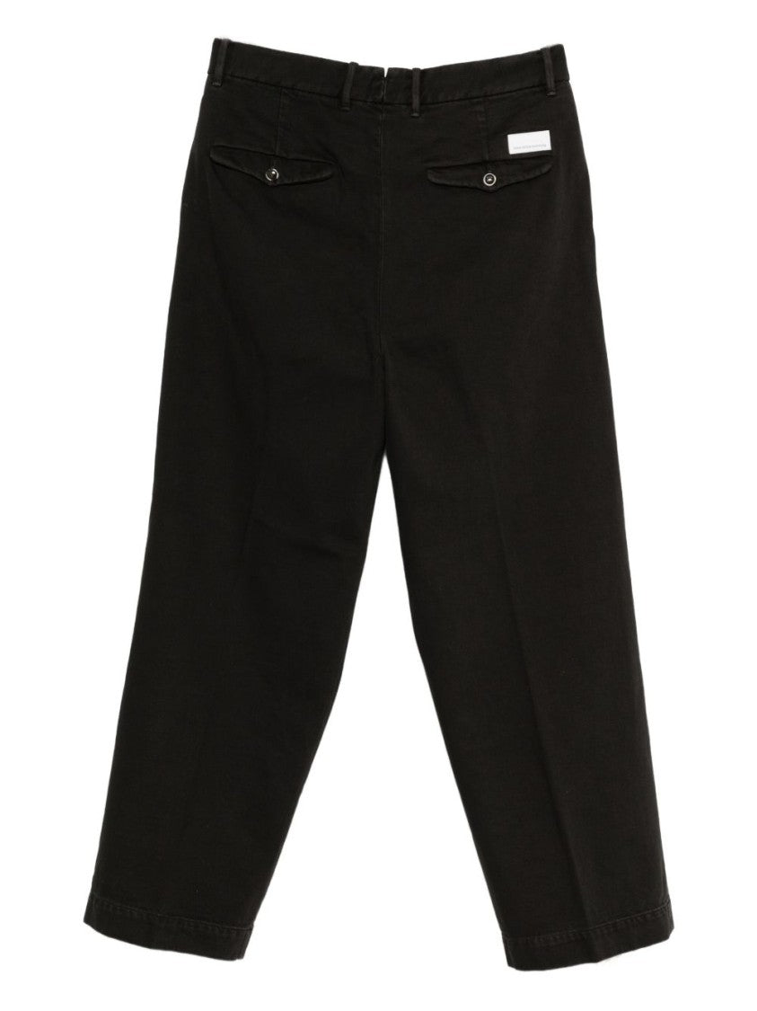 Nine In The Morning Brown Trousers With Relaxed Fit And Functional Design