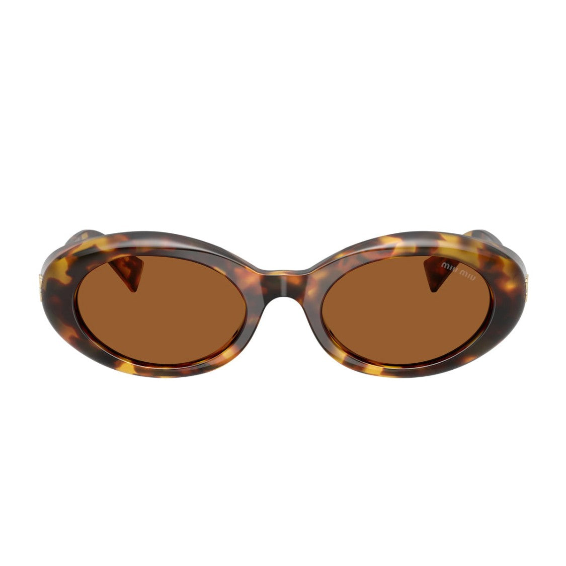 Miu Miu Havana B09s Acetate Oval Sunglasses