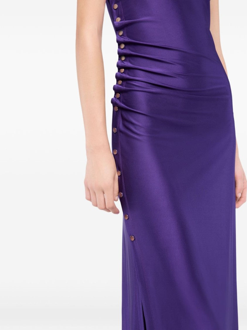 Rabanne Sleeveless Draped Cotton Dress