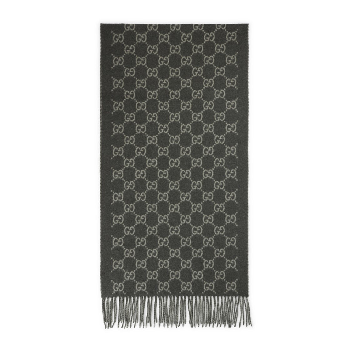 Gucci New Canvy Green Cashmere Scarf