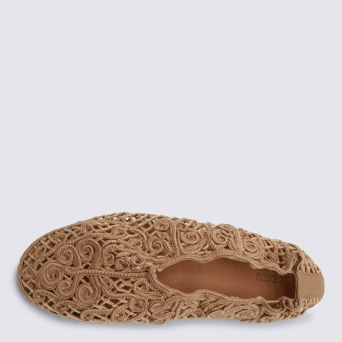 Odissi Intricate Open-Weave Flat Shoes With Textured Upper