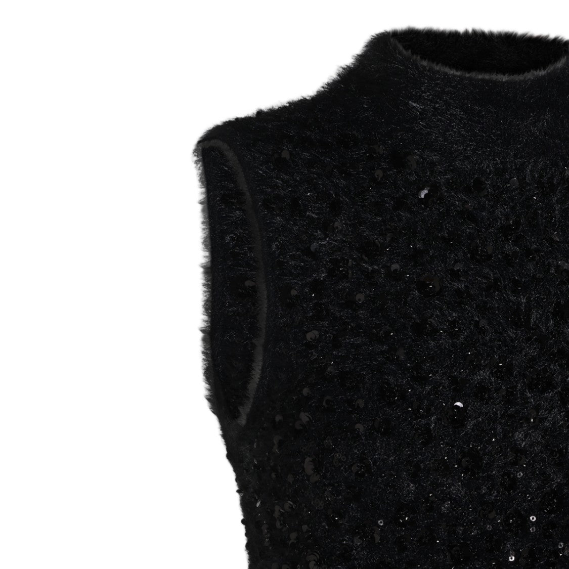 Twin-Set Textured Sequined Keyhole Shift Mini Dress