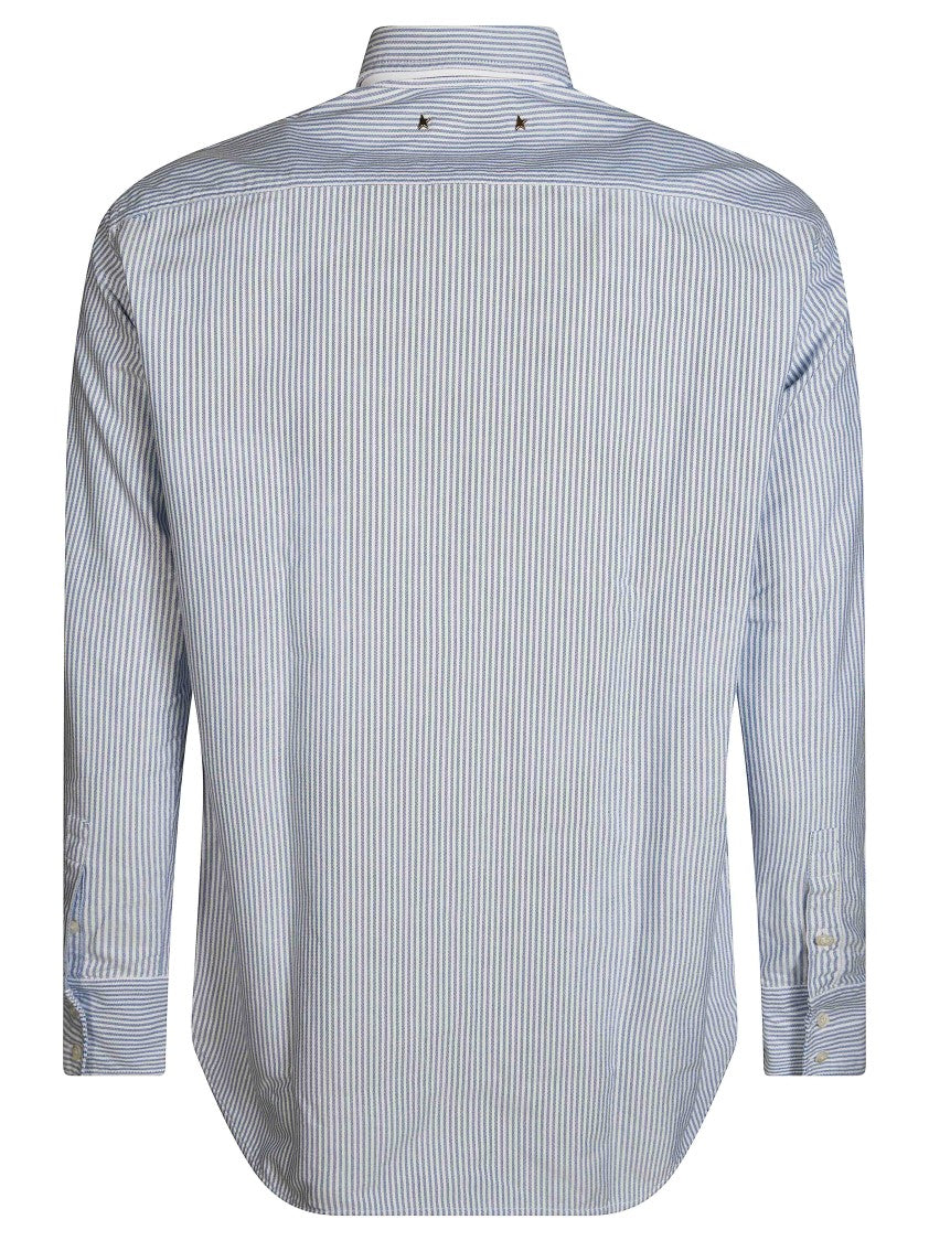 Golden Goose Boyfriend Striped Oxford Cotton Shirt