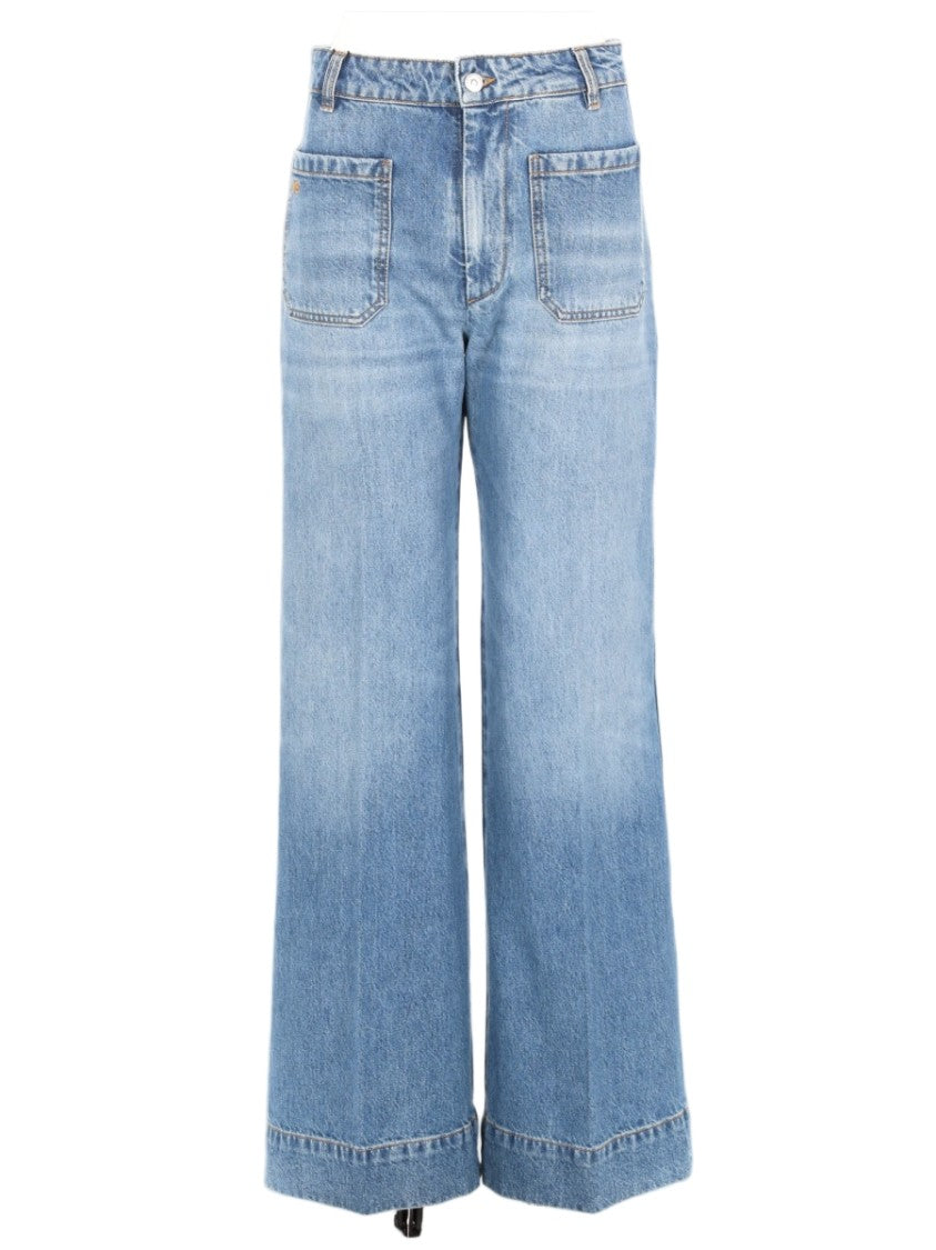 Victoria Beckham Alina High-Waisted Light Blue Denim Jeans