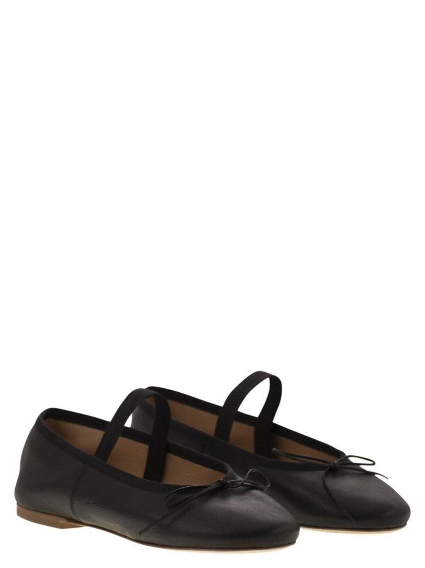Anniel Leather Ballerina And Elastic Band