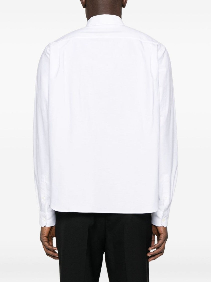 Prada Tailored White Button-Up Shirt With Pointed Collar