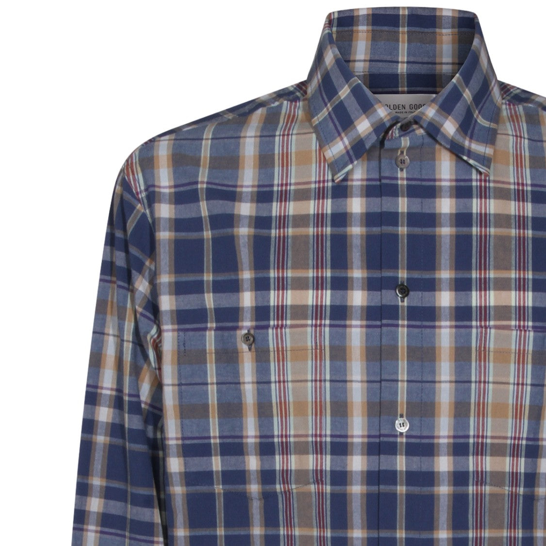 Golden Goose Tailored Fit White Shirt With Button-Down Front