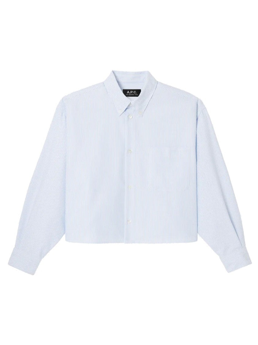 A.P.C. Neutrals Sophia Vertical Stripe Shirt