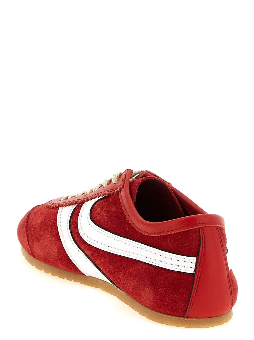 Dries Van Noten Rich Suede And Smooth Leather Sneakers