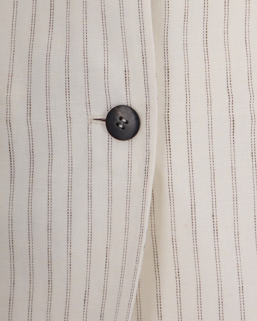 Max Mara Pinstriped Linen Blazer
