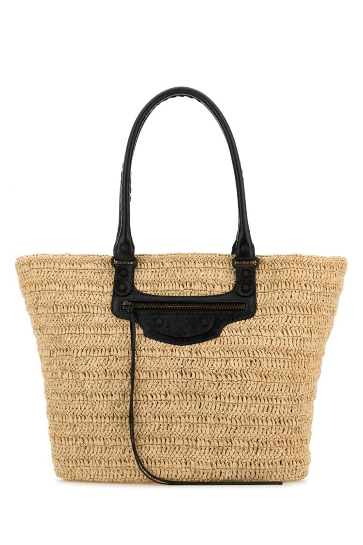 Balenciaga Raffia Medium Le City Shopping Bag