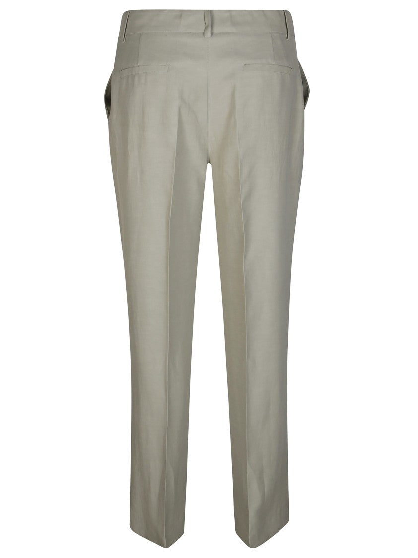 Parosh Tailored Straight-Leg Pants With Mid-Rise Waist