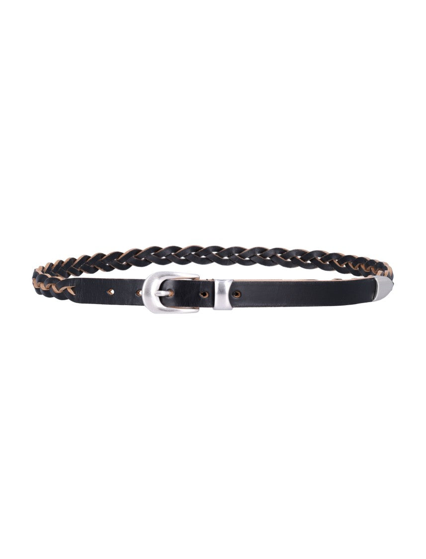 Our Legacy Braided Leather Silver Buckle Belt