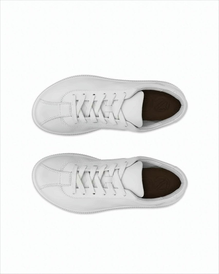 Ecco Low-Top White Sneakers With Smooth Leather