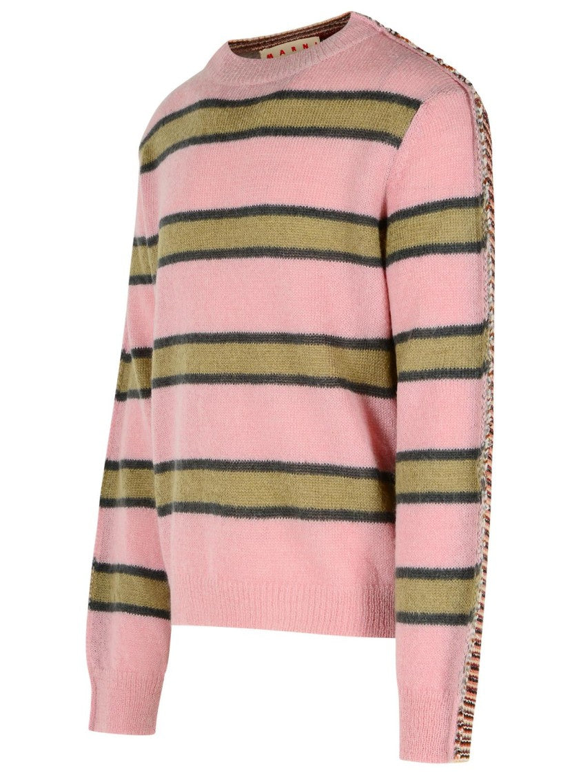 Marni Mohair Blend Sweater With Ribbed Detailing
