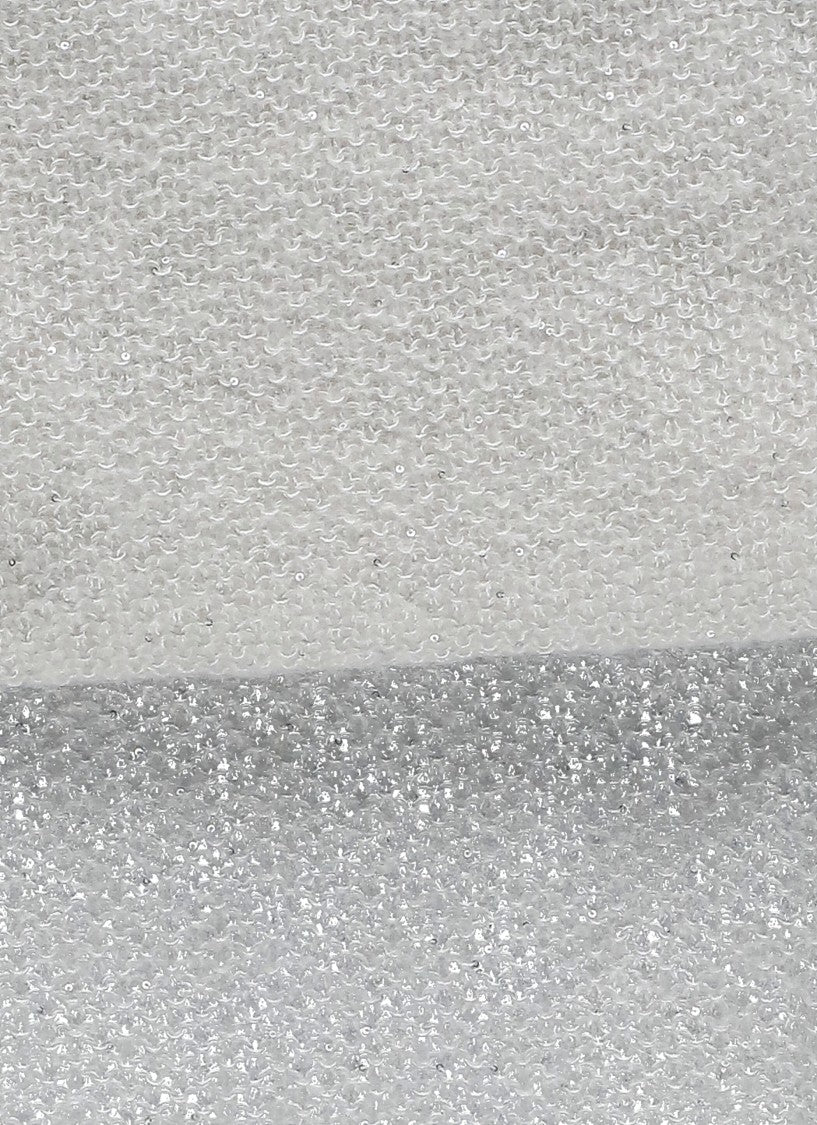 Fabiana Filippi Gradient Sequined Scarf In Grey And Ivory