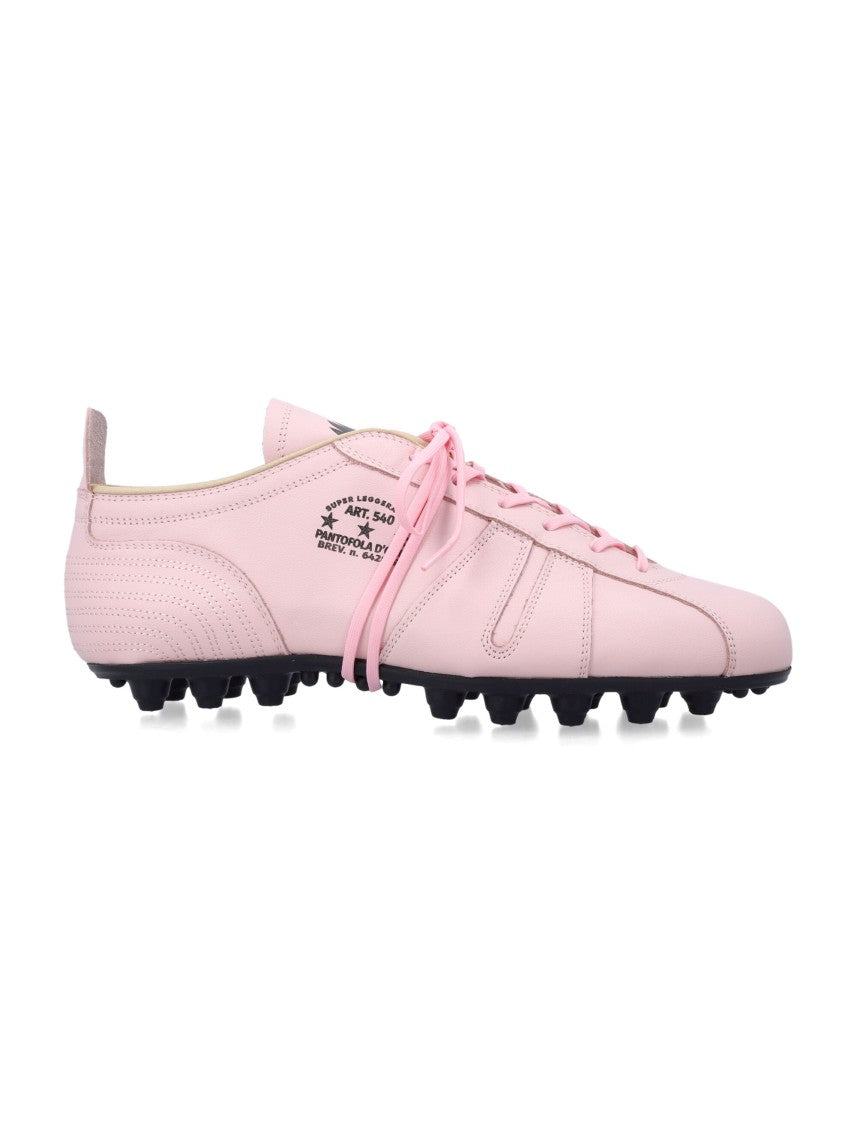 Pantofola D'oro 540 Football Inspired Pink Leather Sneakers
