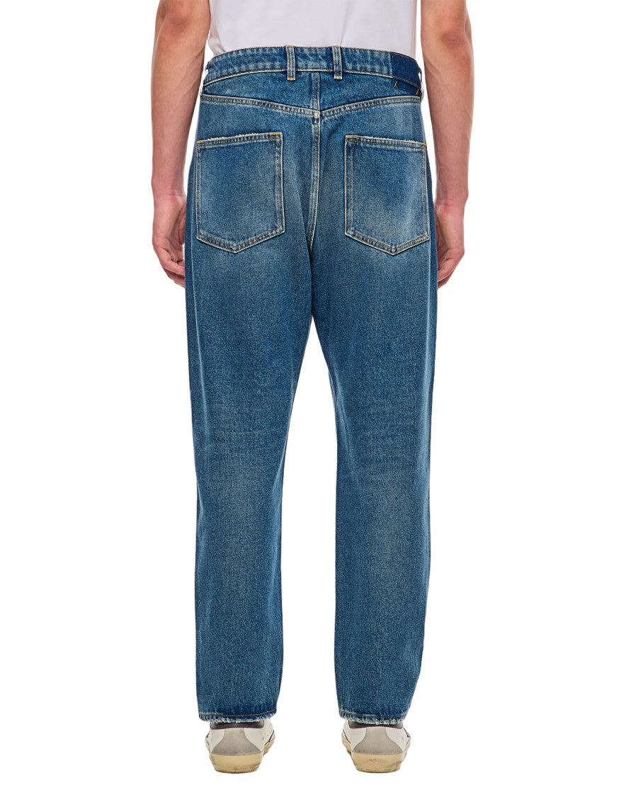 Golden Goose Golden M's Happy Medium Stone Washed Denim