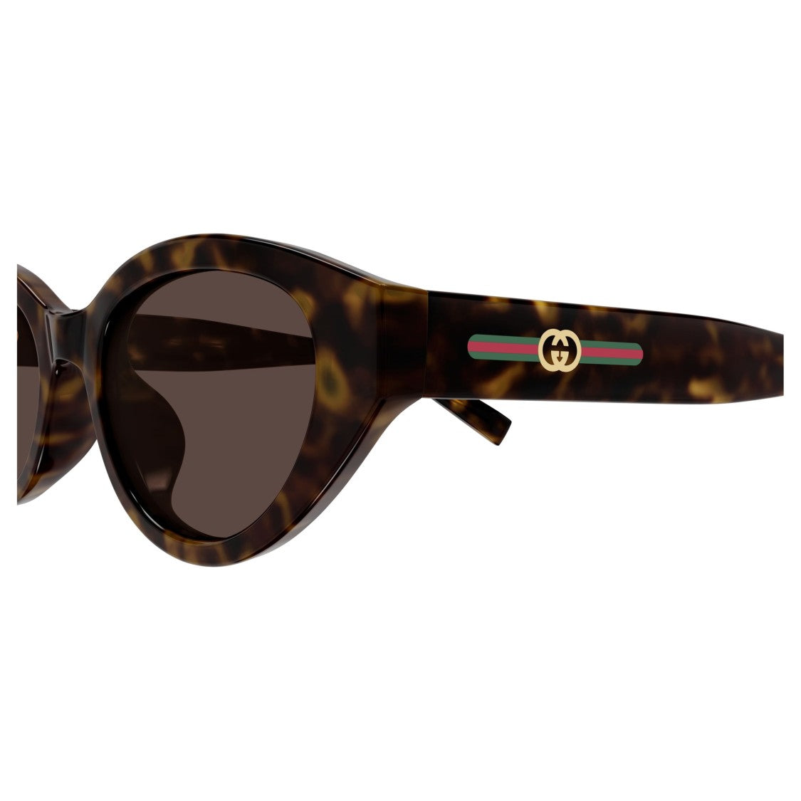 Gucci Gg2105sa Tortoiseshell Cat-Eye Sunglasses With Signature Stripe Detail