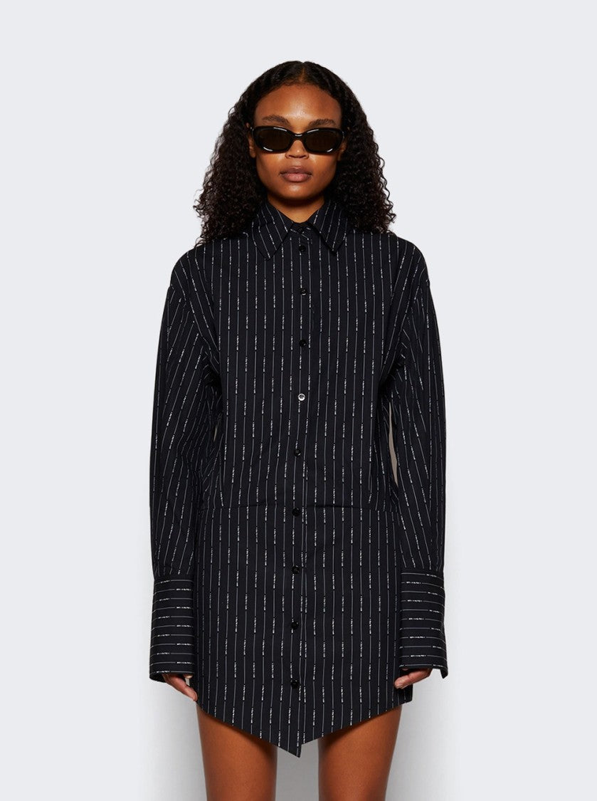 The Attico Sylvie Mini Dress Black And White