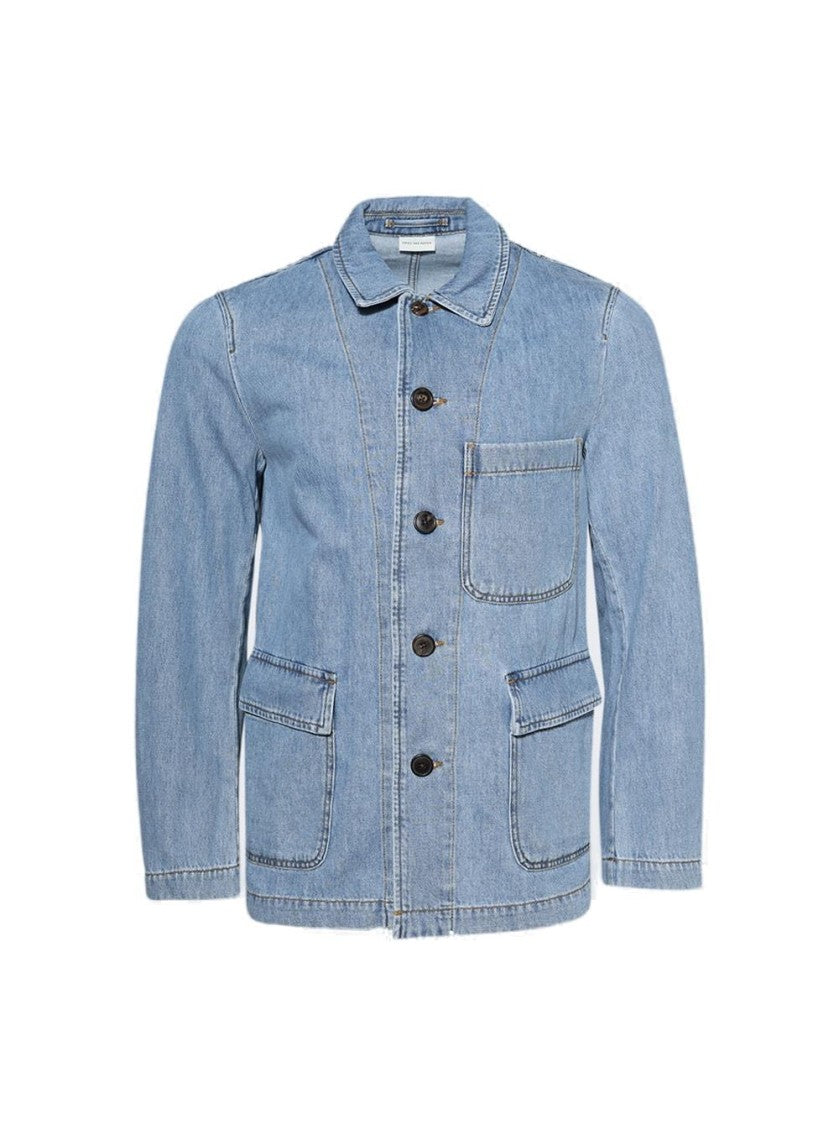 Dries Van Noten Braxton Denim Jacket Light Blue