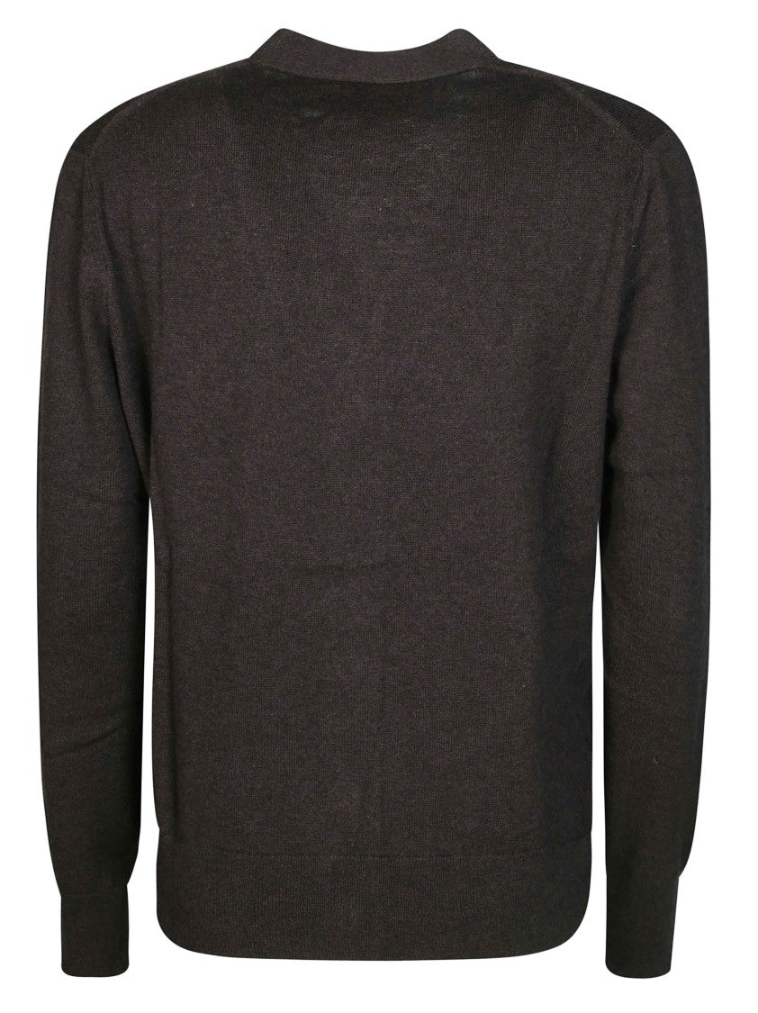Isabel Marant Karinagz Chocolate Brown V-Neck Knit Cardigan