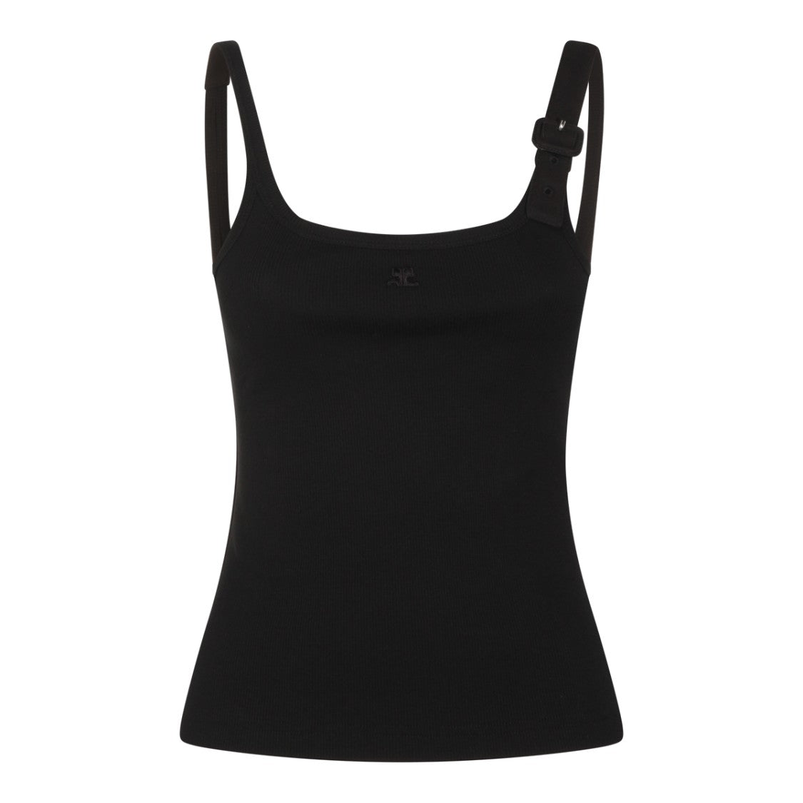 Courrèges Black Cotton Top