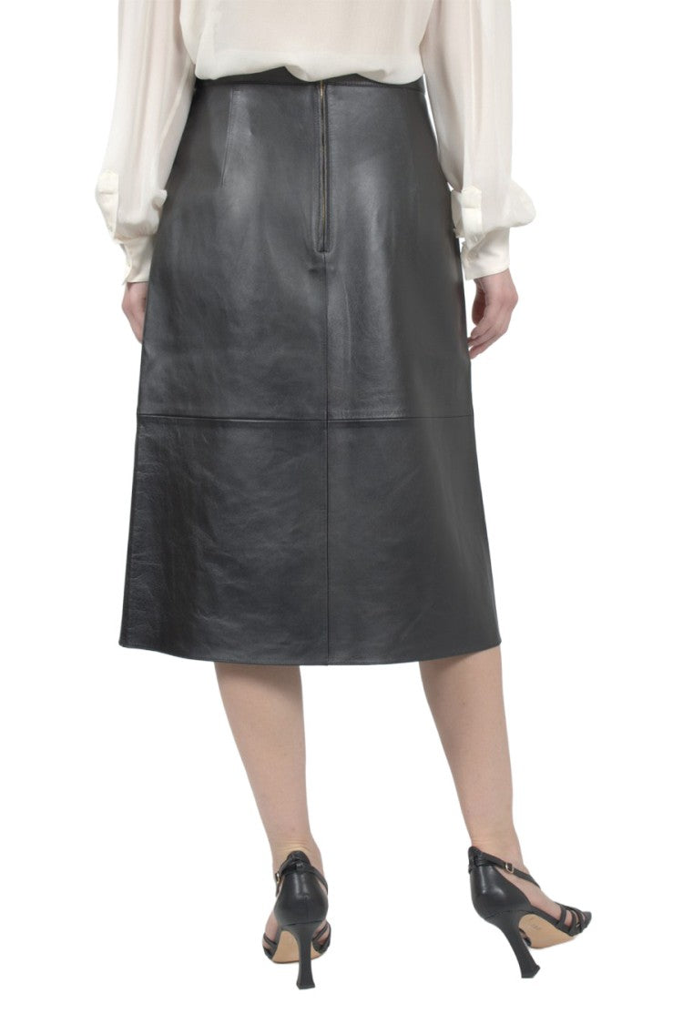Céline Black Crepe Midi Skirt