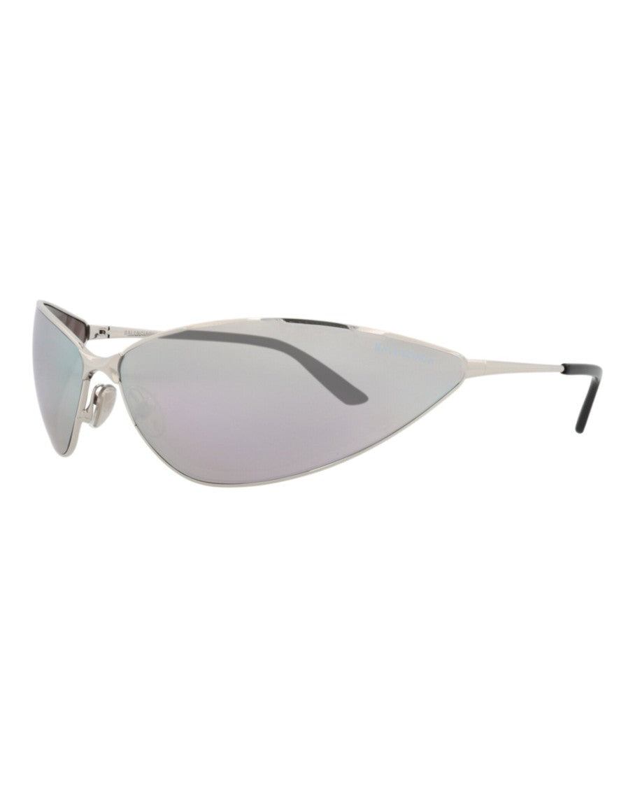 Balenciaga Shield-Frame Metal Sunglasses