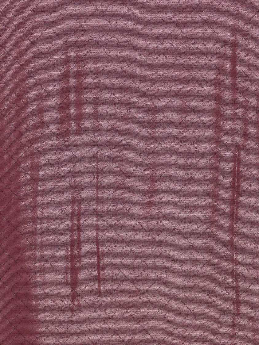 Elisabetta Franchi Bordeaux Scarf With Geometric Pattern