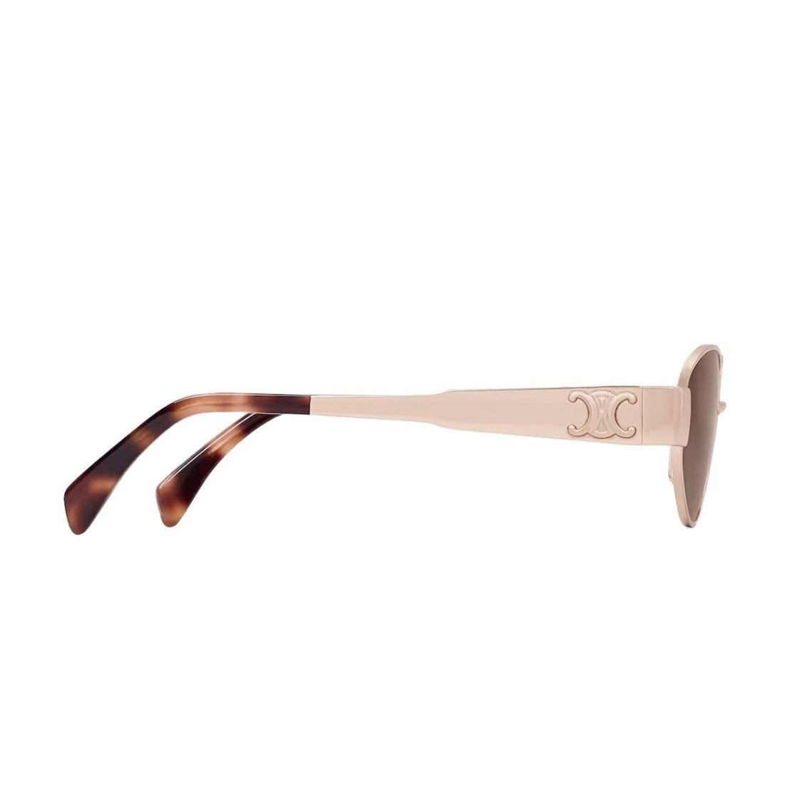 Celine Rose Gold Metal Triomphe Oval Sunglasses
