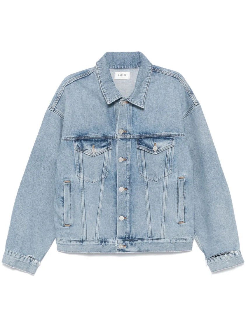 Agolde Light Blue Front Button Fastening Stefano Jacket