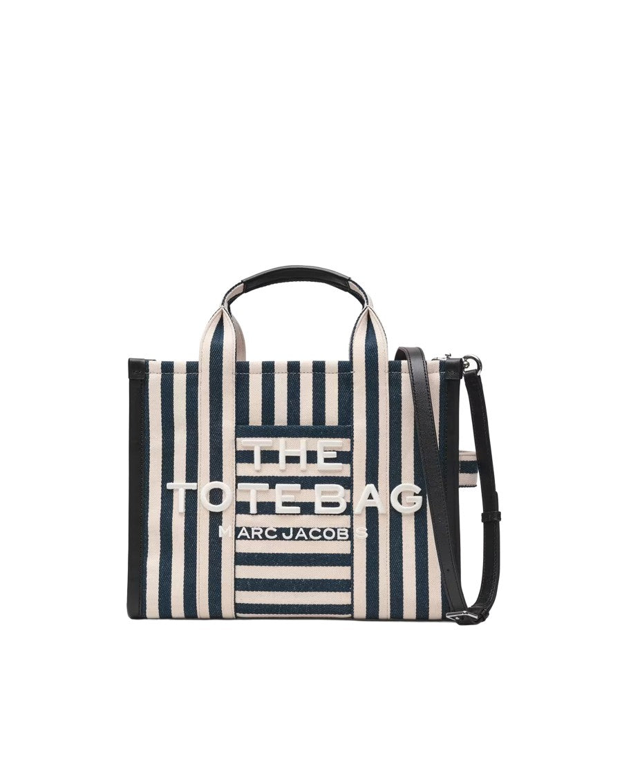 Marc Jacobs Stripe Canvas Cotton-Blend Tote Bag