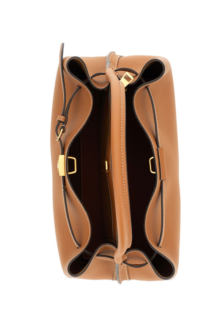 Tod's T Timeless Top Handle Bag In Soft Calfskin Leather