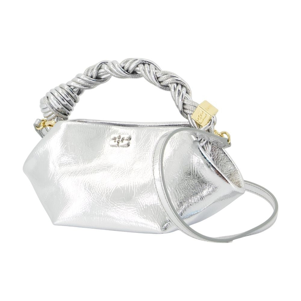 Ganni Bou Mini Crossbody - Leather - Silver