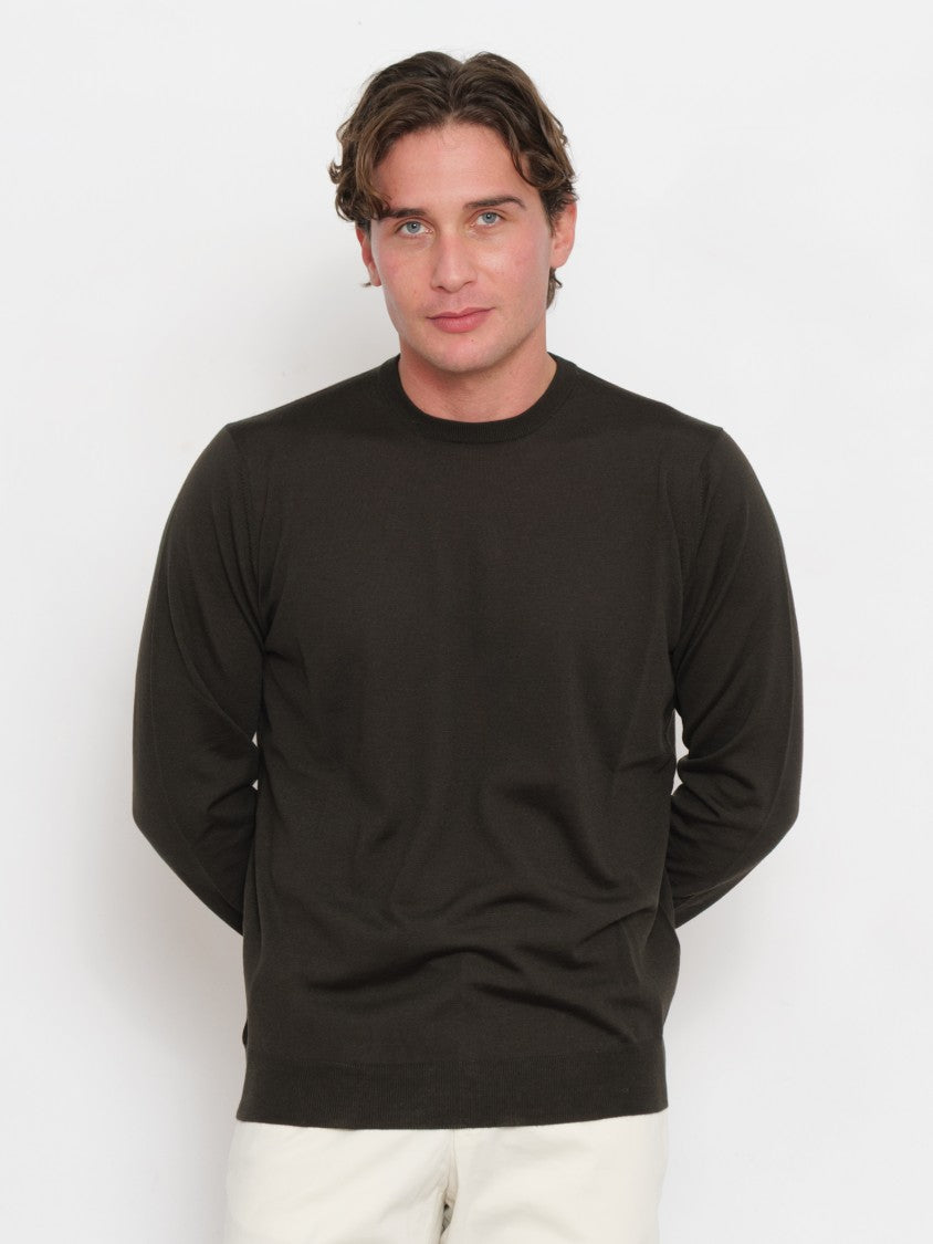 Filippo De Laurentiis Classic Merino Wool Crew Neck Sweater
