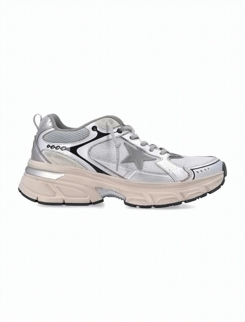 Golden Goose Light Star Sneakers With Mesh And Leather Accents