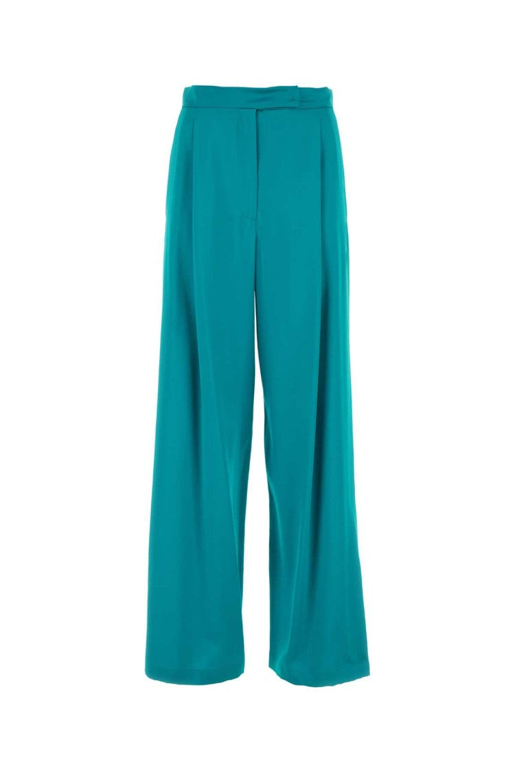 Pianoforte Turquoise Satin Fiesta Wide-Leg Pant