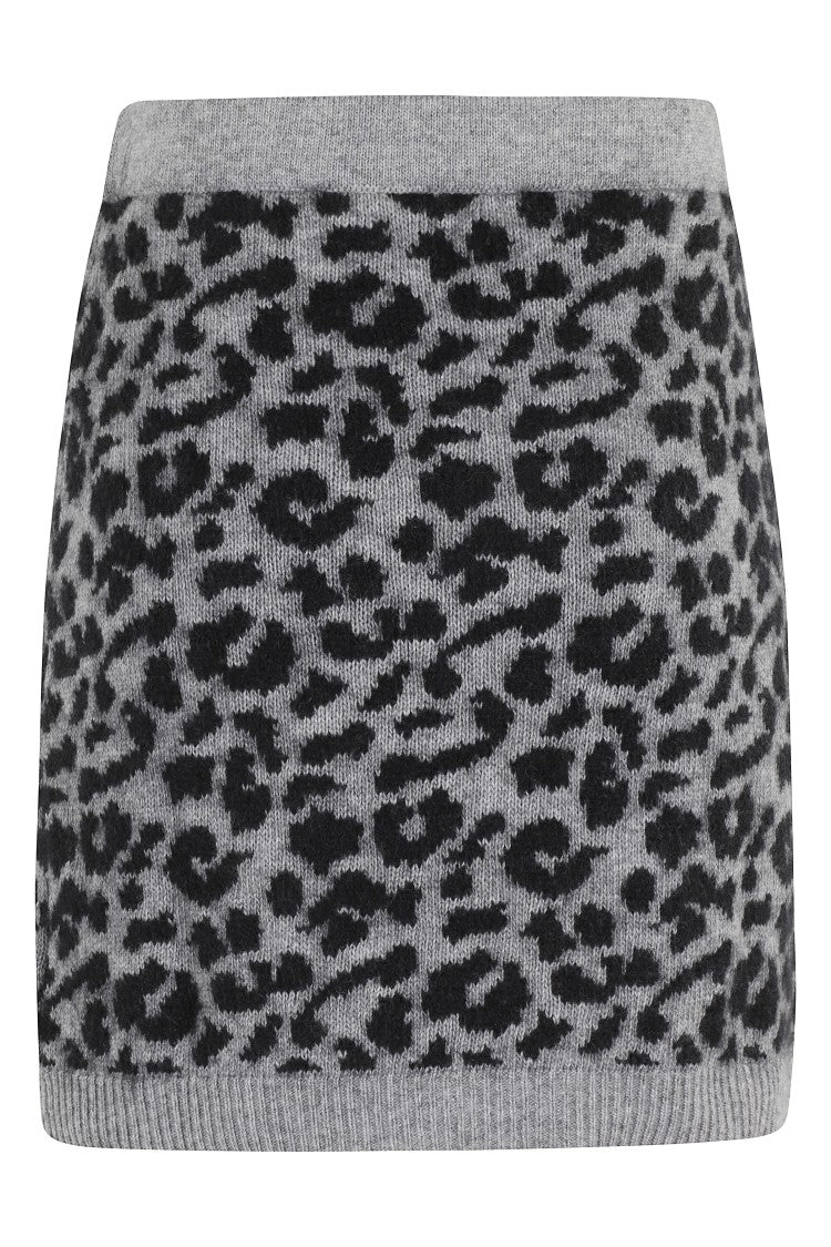 Federica Tosi Spotted Knit Mini Skirt With Ribbed Hemline