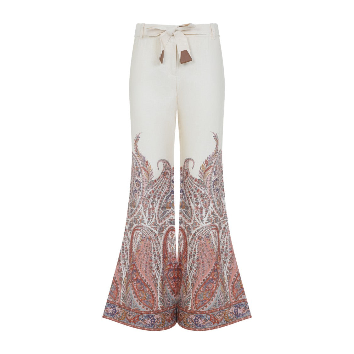 Zimmermann Relaxed Fit Multicolour Linen Trousers