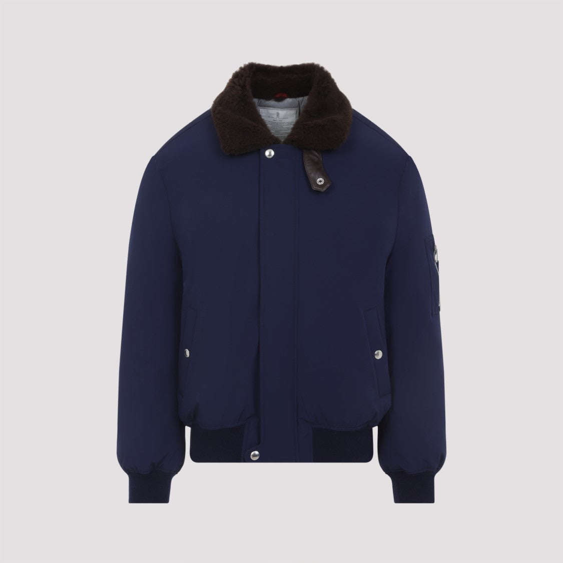 Brunello Cucinelli Blue Nylon Down Jacket