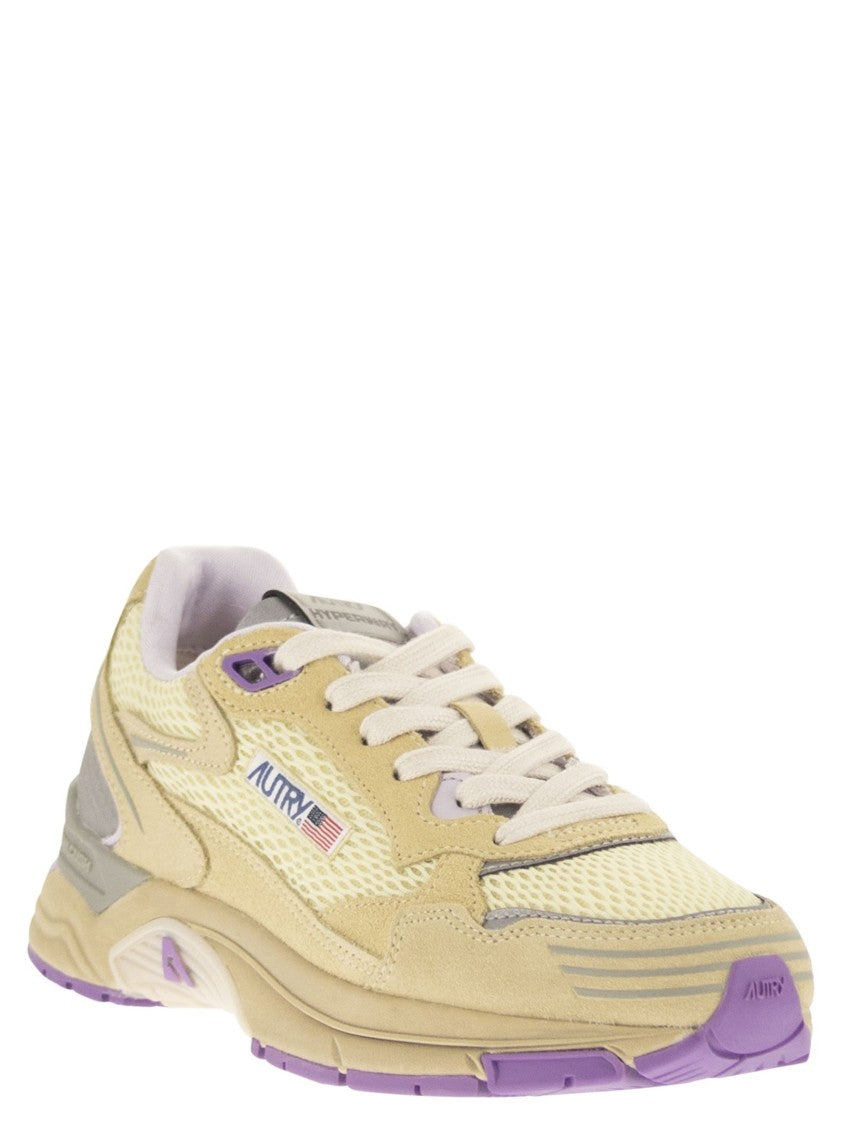 Autry Hyperway - Suede And Mesh Trainers