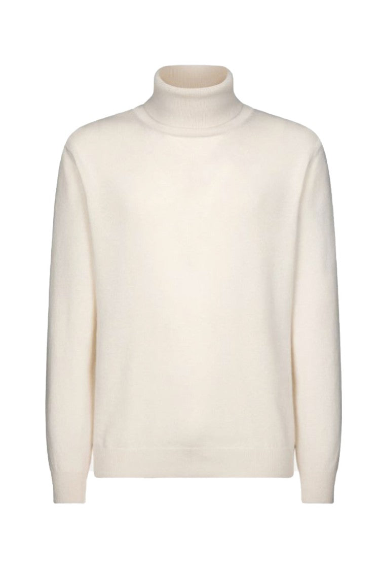 Dondup Off-White Turtleneck Knitwear With Relaxed Fit