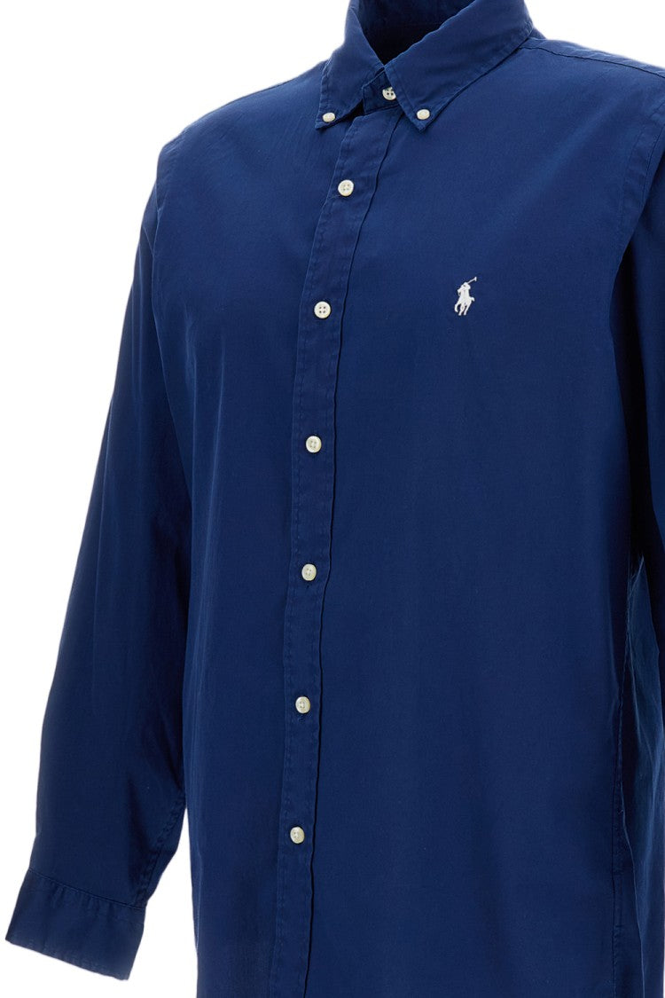 Polo Ralph Lauren Ultralight Cotton Twill Shirt With Iconic Pony Logo