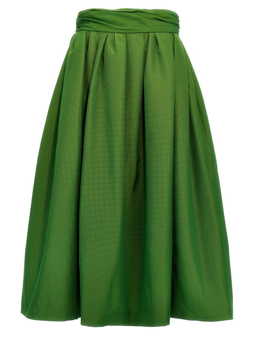 Carolina Herrera High-Waisted Midi Skirt With Structured Waistband