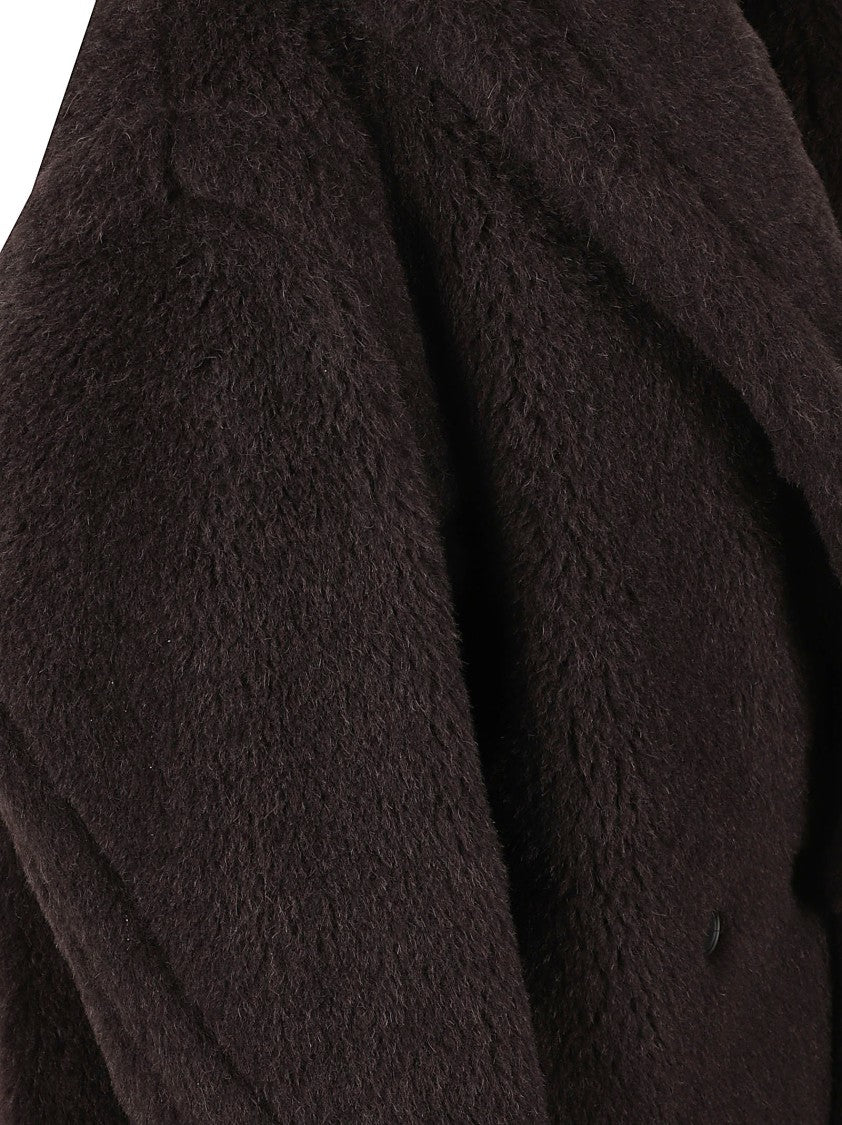 Max Mara Plush Oversized Coat With Teddy Fabric And Wide Lapel