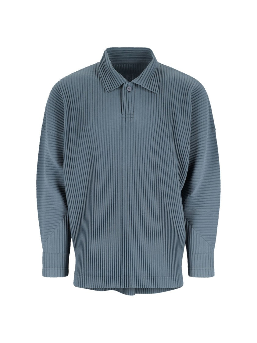 Homme Plissé Issey Miyake Pleated Polo – Blue