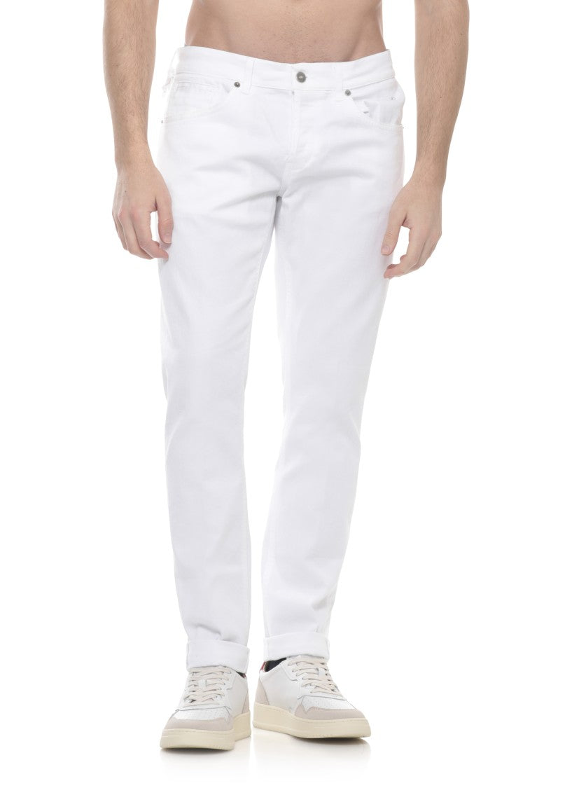 Dondup White George Cotton Jeans