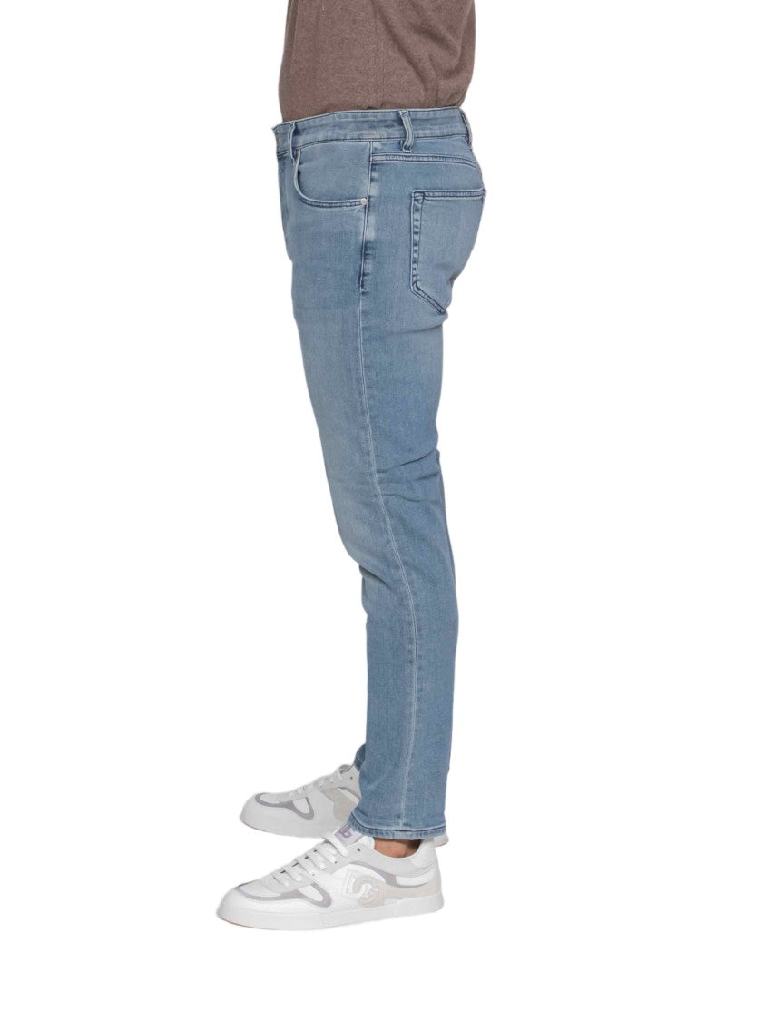 Pt Torino Slim-Fit Light Blue Denim Jeans With Classic Five-Pocket Design